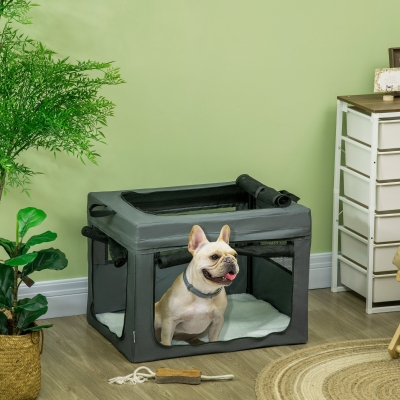 PawHut Pet Carrier with Cushion for Small Dogs 69cm Grey