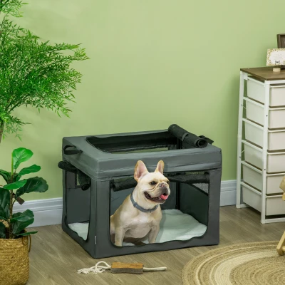 PawHut Pet Carrier with Cushion for Small Dogs 69cm Grey