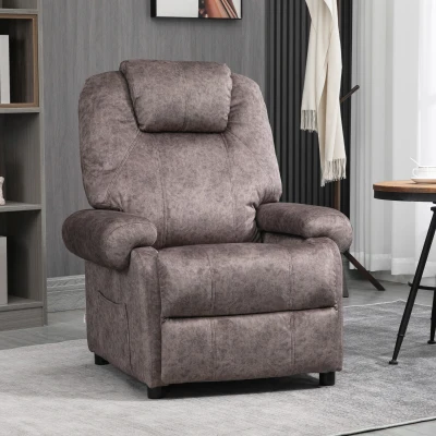 HOMCOM Poltrona reclinabile 88cm x 91cm x 108cm Marrone