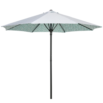 Outsunny Ombrellone da Giardino 3x2.5 m a 2 Sezioni e 8 Stecche