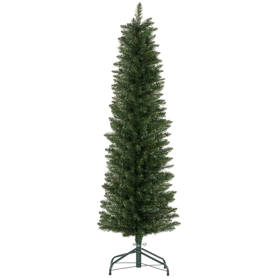 HOMCOM 5ft Artificial Pencil Christmas Tree Green