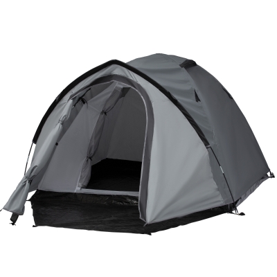 Outsunny Tente Camping 2-3P Légère Ventilée Gris