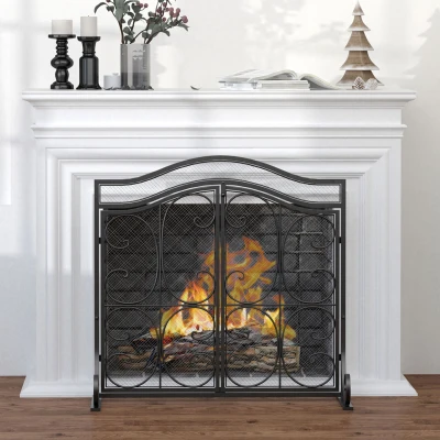 HOMCOM Parascintille 88cm x 30cm x 89cm Nero