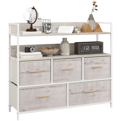 Chest of Drawers 98W x 29D x 85Hcm Natural wood finish