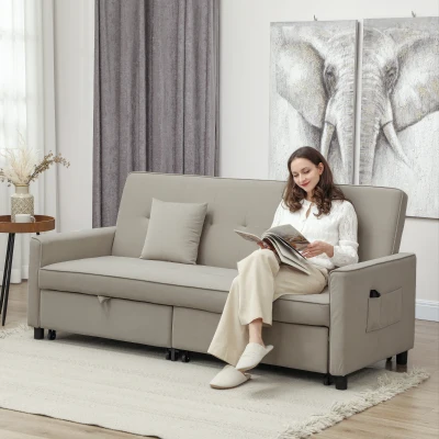 Sofa Bed 196W x 90D x 89Hcm Beige