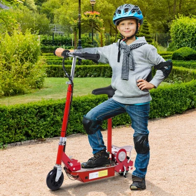 HOMCOM Trottinette Électrique Enfant Pliable Rouge