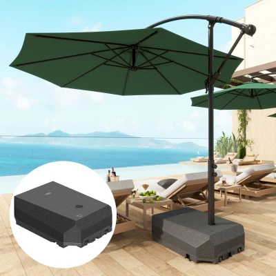 Outsunny Heavy-Duty Parasol Base with Wheels, Plastic