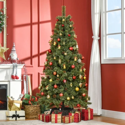 HOMCOM Sapin Noël Artificiel 180cm 450 Branches Vert