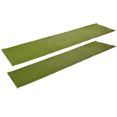 Outsunny Gazon Synthétique 4x1m Herbes 3cm Vert 2pcs