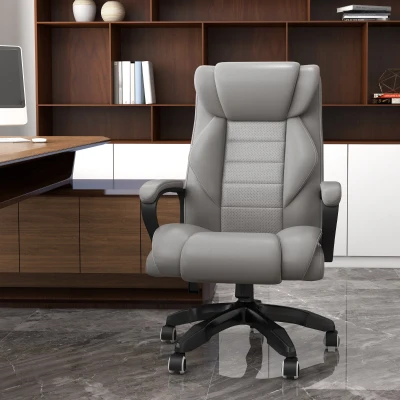Vinsetto High Back Office Chair Grey with Massage & Swivel