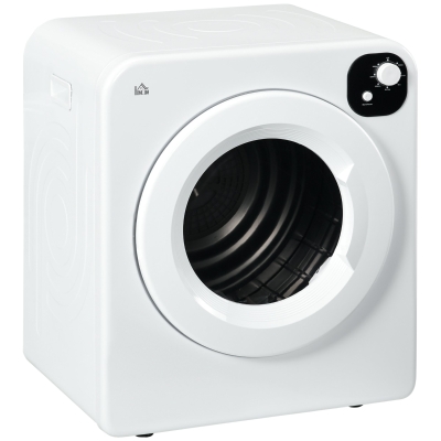 HOMCOM 6kg Vented Tumble Dryer Portable White