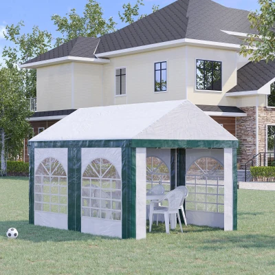 Outsunny Tendone da Giardino 4x3m con Doppio Ingresso