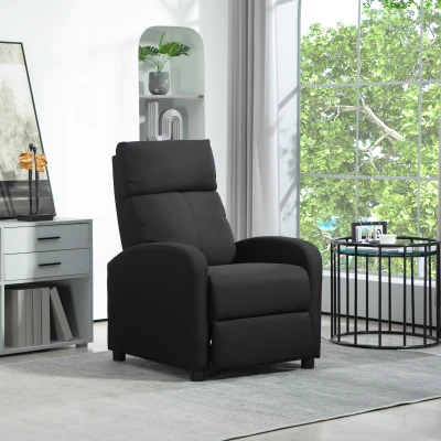 HOMCOM Poltrona Reclinabile 69cm x 87cm x 100.5cm Nero