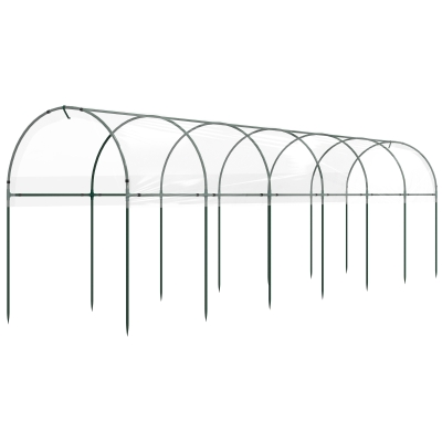 Outsunny Serre Tomates 7 Arceaux Acier/Plastique 6x1,23x1,71m