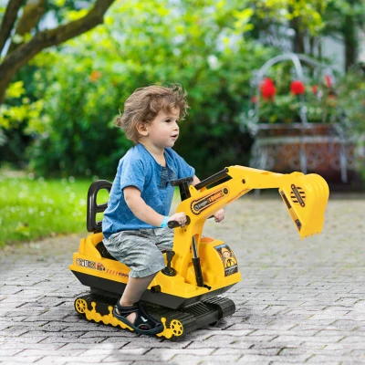HOMCOM Giocattolo cavalcabile 78cm x 24cm x 58.5cm Giallo, Nero