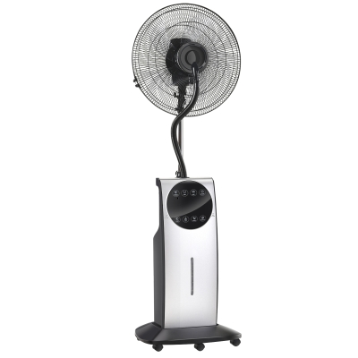 HOMCOM Ventilador Nebulizador Multidireccional Apto para Agua o Aceites Aromáticos con Programación de Apagado Automático Ф44.5x135cm