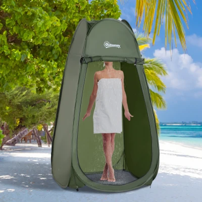 Outsunny Tenda da Doccia Pop Up Impermeabile Verde Militare