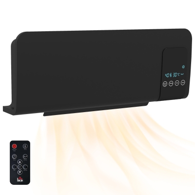 HOMCOM Radiateur Mural Céramique 2000W Télécommande Noir
