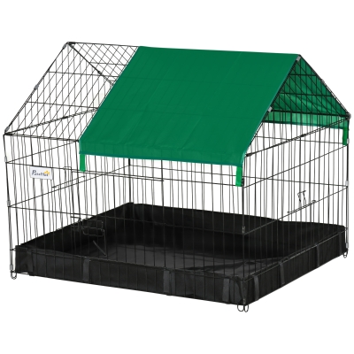 PawHut Cage Lapins Extérieur Bâche Protection 90x75cm