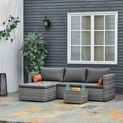 Outsunny Mobili da giardino 130cm x 69.5cm x 62cm Grigio