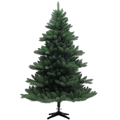 HOMCOM Weihnachtsbaum, Nordmanntanne, naturgetreu, breit & üppig, 180 x Φ120 cm, Grün