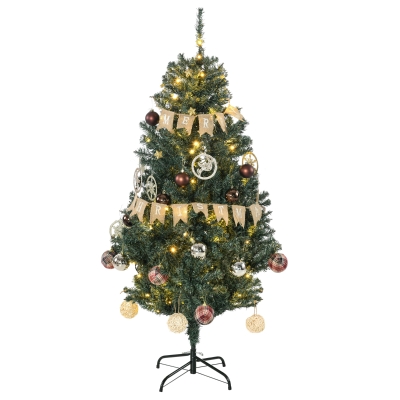 HOMCOM 5' Prelit Christmas Tree with Warm White LED Lights