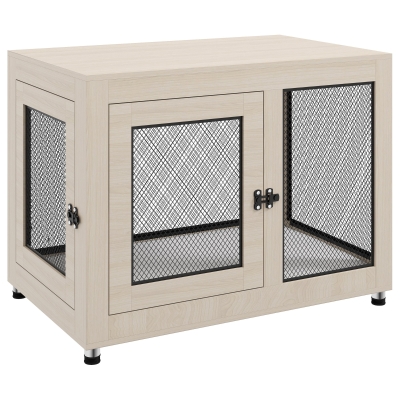 PawHut 2-in-1 Dog Cage & Side Table for Large Dogs