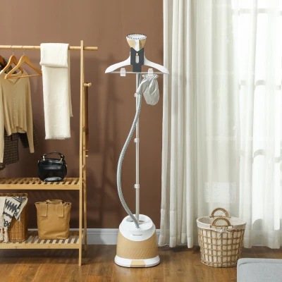 HOMCOM Ferro da Stiro Verticale a Vapore 1800W con Accessori Oro
