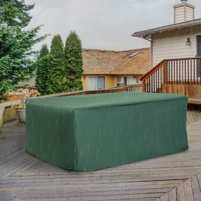 Outsunny 600D Oxford Patio Set Cover Green 210x140cm
