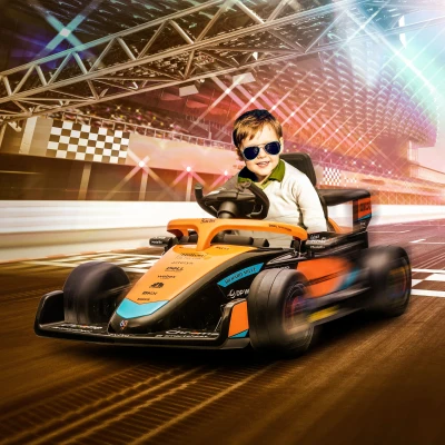 AIYAPLAY Macchina Elettrica per Bambini Licenza McLaren Arancione
