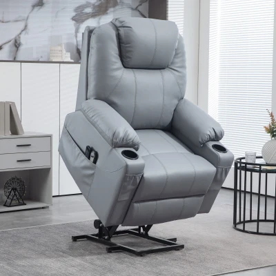 HOMCOM Massagesessel Aufstehhilfe Seniorensessel, 8 Massagemodi, neigbare Rückenlehne, 88c m x 99 cm x 106 cm,
Grau