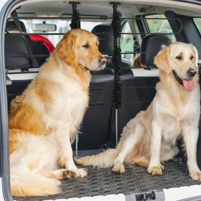 PawHut Divisorio Auto per Cani Regolabile in Larghezza e Altezza