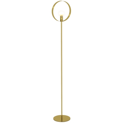 HOMCOM Lampadaire Art Déco Métal Doré 160cm