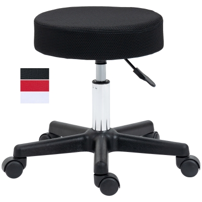 HOMCOM Hydraulic Swivel Spa Stool Black Adjustable Height
