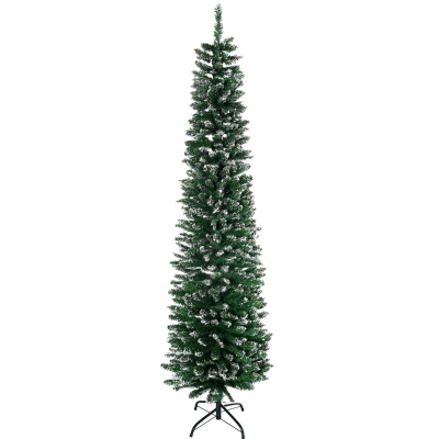 HOMCOM Weihnachtsbaum 190 cm, hoch realistisch, 570 Zweige, feuerfest, stabile Basis, Grün