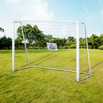 HOMCOM Porta da Calcio da Esterno con Bersaglio Bianco