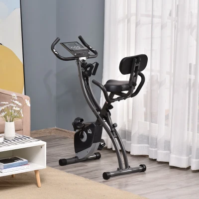 HOMCOM Cyclette magnetica 100cm x 54cm x 109cm Grigio