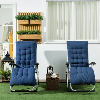 Sunlounger 90cm x 65cm x 110cm Blue