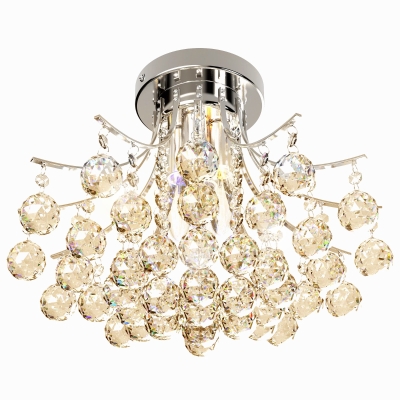 HOMCOM Modern Crystal Chandelier Pendant Light D40 x H28 cm