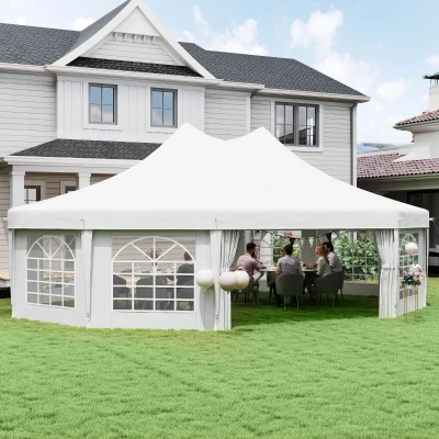 Octangnal Party Gazebo 8.9m x 6.5m x 3.8m White