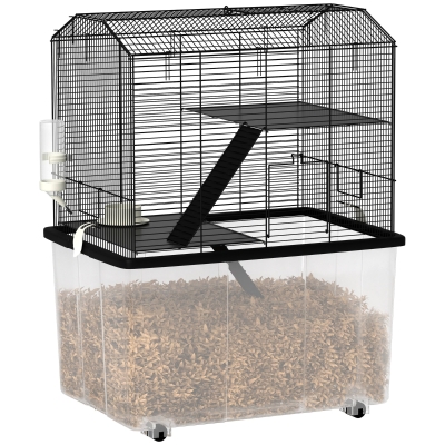 Hamster Cage 74H x 58L x 43Wcm Black