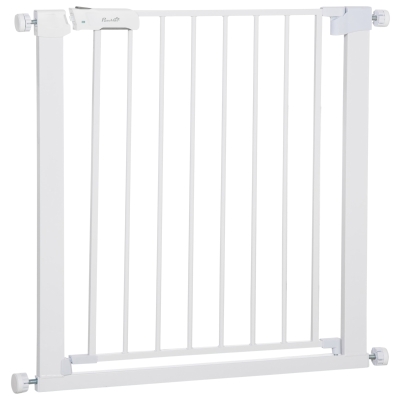 PawHut Adjustable Pet Safety Gate White 76x75-82cm