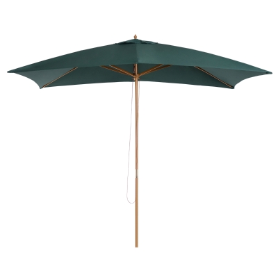 Outsunny Wooden Garden Parasol Green 2x3m Outdoor Canopy