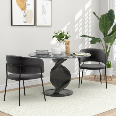 HOMCOM Polsterstuhl, modern und komfortabel, 57x53x73cm, Grau