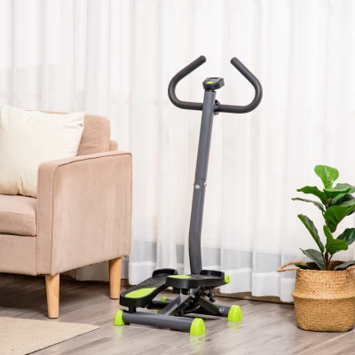 HOMCOM Stepper con Manubrio e Monitor LCD in Acciaio e ABS
