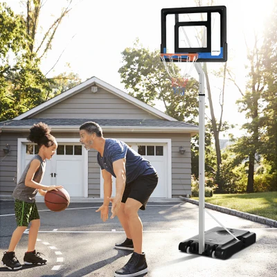 Basketball Stand 90L x 60W x 310H cm White, Blue, Black and Orange