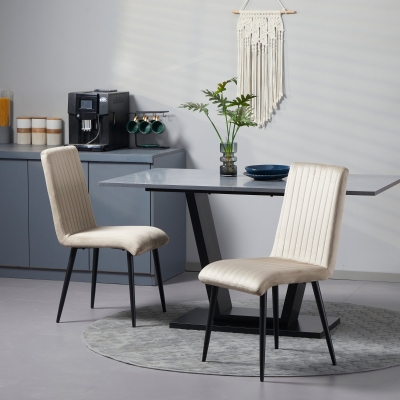 HOMCOM Sedie da Cucina Moderne Set 2pz con Design Salvaspazio