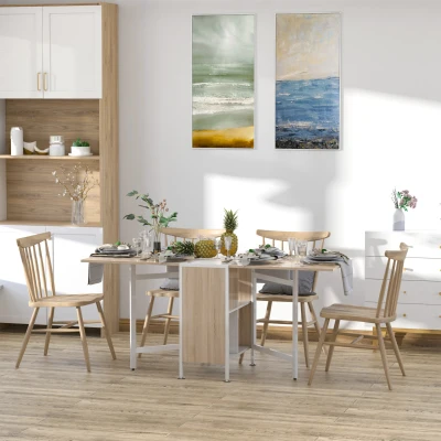 HOMCOM Tavolo multiuso 169cm x 60cm x 75cm Rovere, bianco