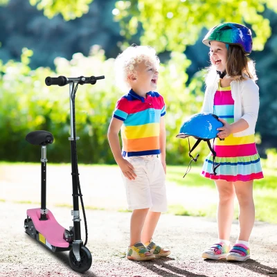 HOMCOM Trottinette Électrique Pliable 120W Rose Noir