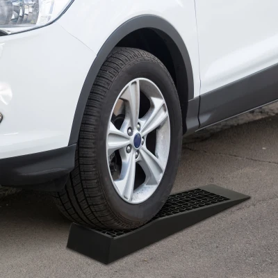 HOMCOM Rampe Levage Voiture 3T HDPE Noir 20x70x8cm